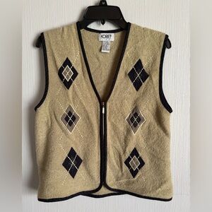 Koret Cream and Black Knit Vest